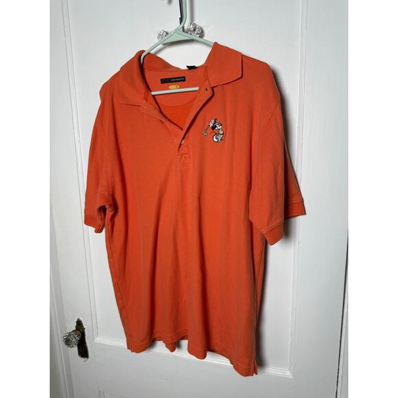 Greg Norman Orange Mickey Mouse Embroidered Golf Polo Shirt Men's Large - Picture 3 of 9